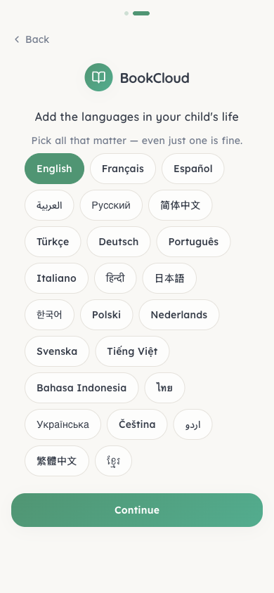 Choosing from two dozen languages — including English, Arabic, Chinese, Hindi, Turkish and Vietnamese